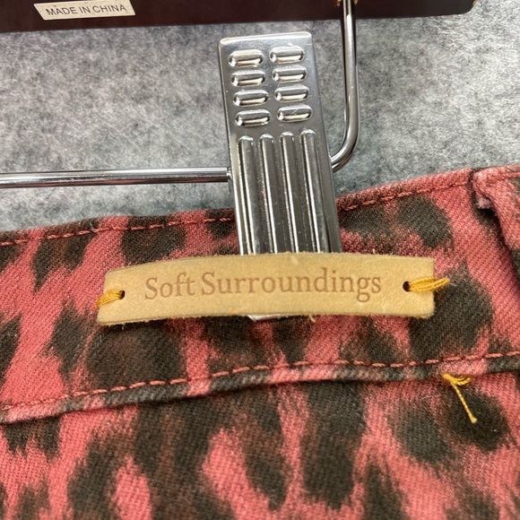 Soft Surroundings Women’s Pants 12 The Ultimate High Rise Leopard Skinny Jeans - Picture 8 of 10